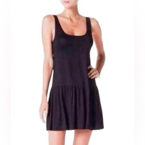 Michael Lauren Revolve Duff Tiered Mini Tank Dress in Black Size Small NWT!